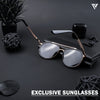 Round Golden & Shine Black Polarized Sunglasses - PMG4311