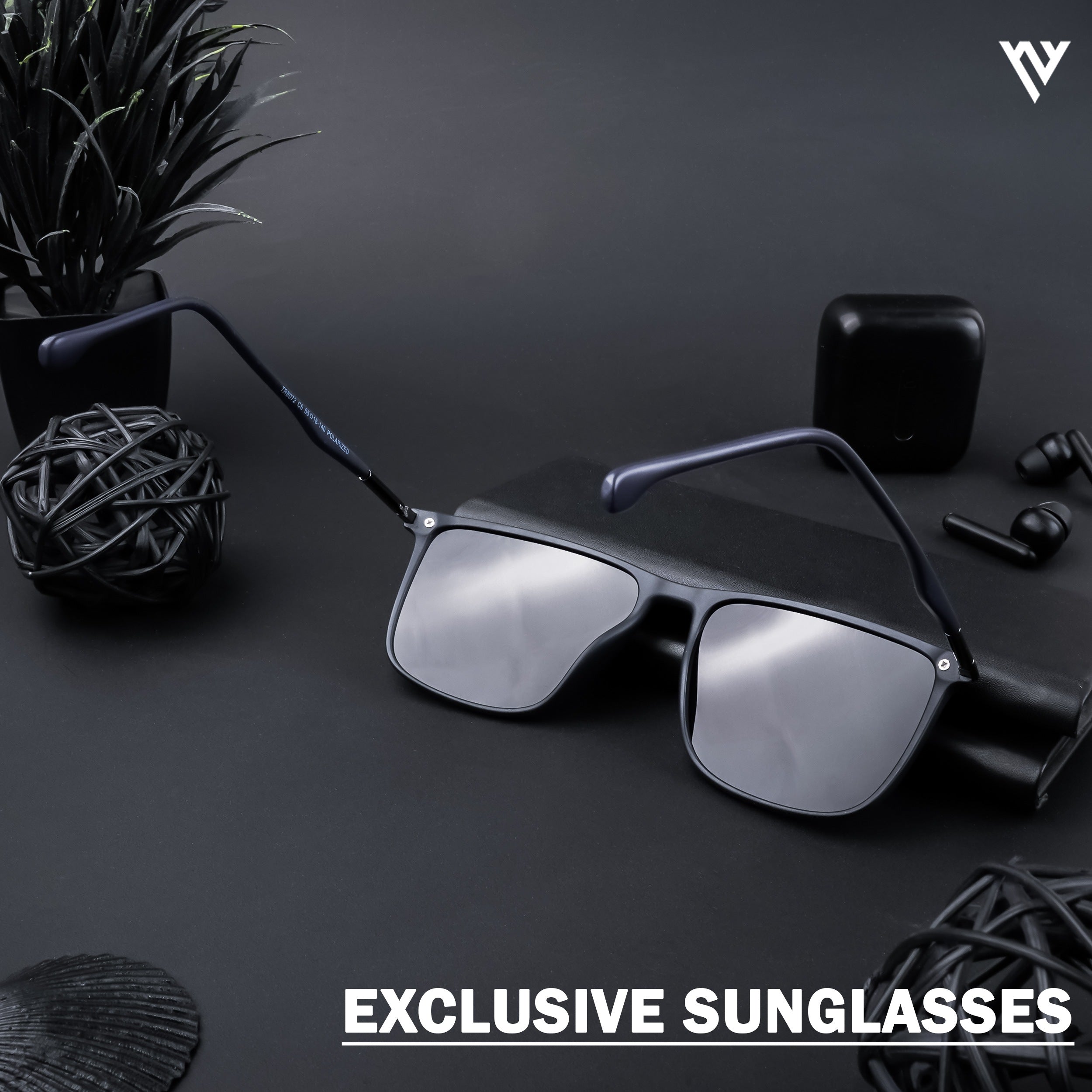 Voyage Exclusive Navy Blue Polarized Wayfarer Sunglasses for Men & Women (TR8072PMG4301)