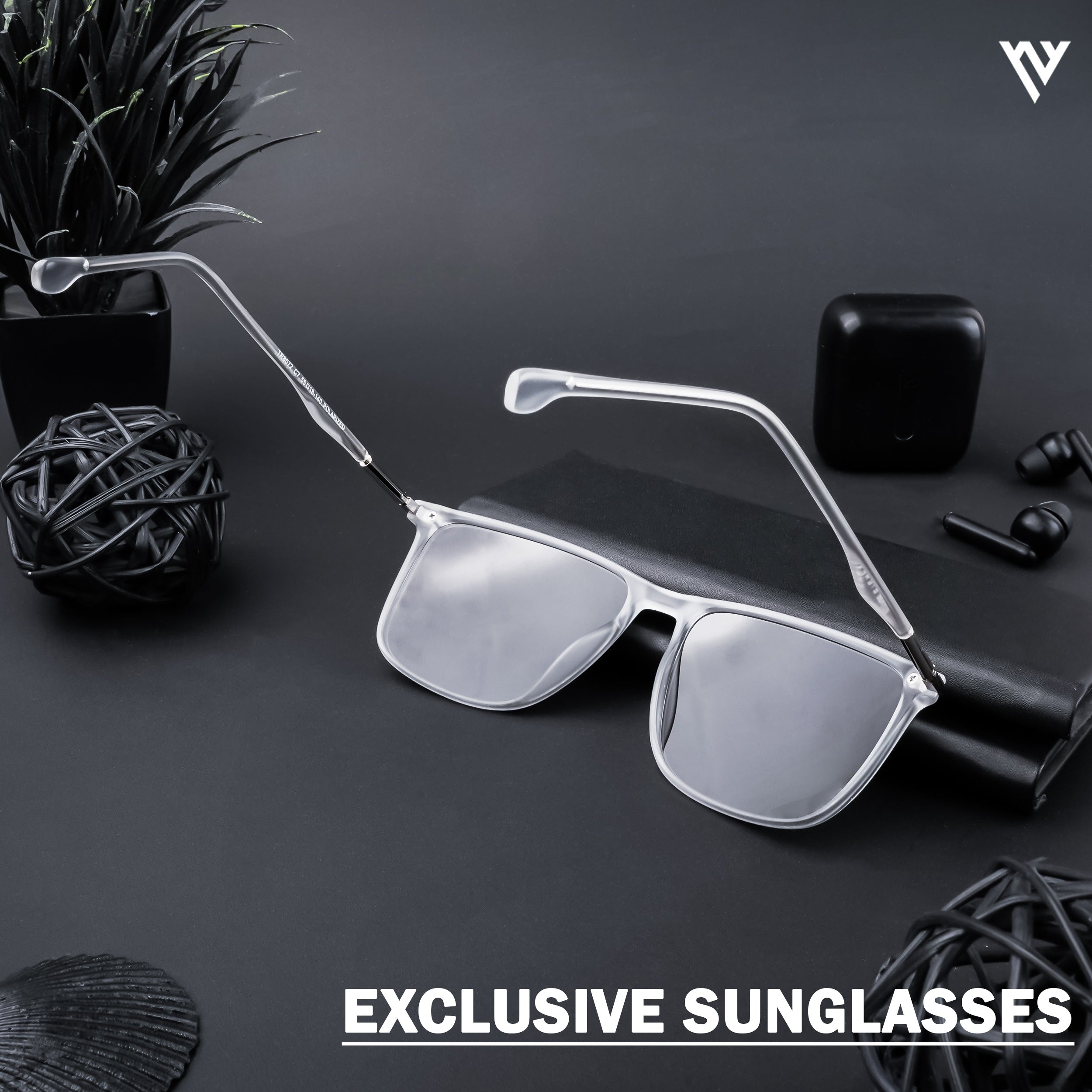 Voyage Exclusive Transparent Polarized Wayfarer Sunglasses for Men & Women (TR8072PMG4303)