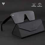 illume | Shine Black Polarized Wayfarer Sunglasses - PMG3970