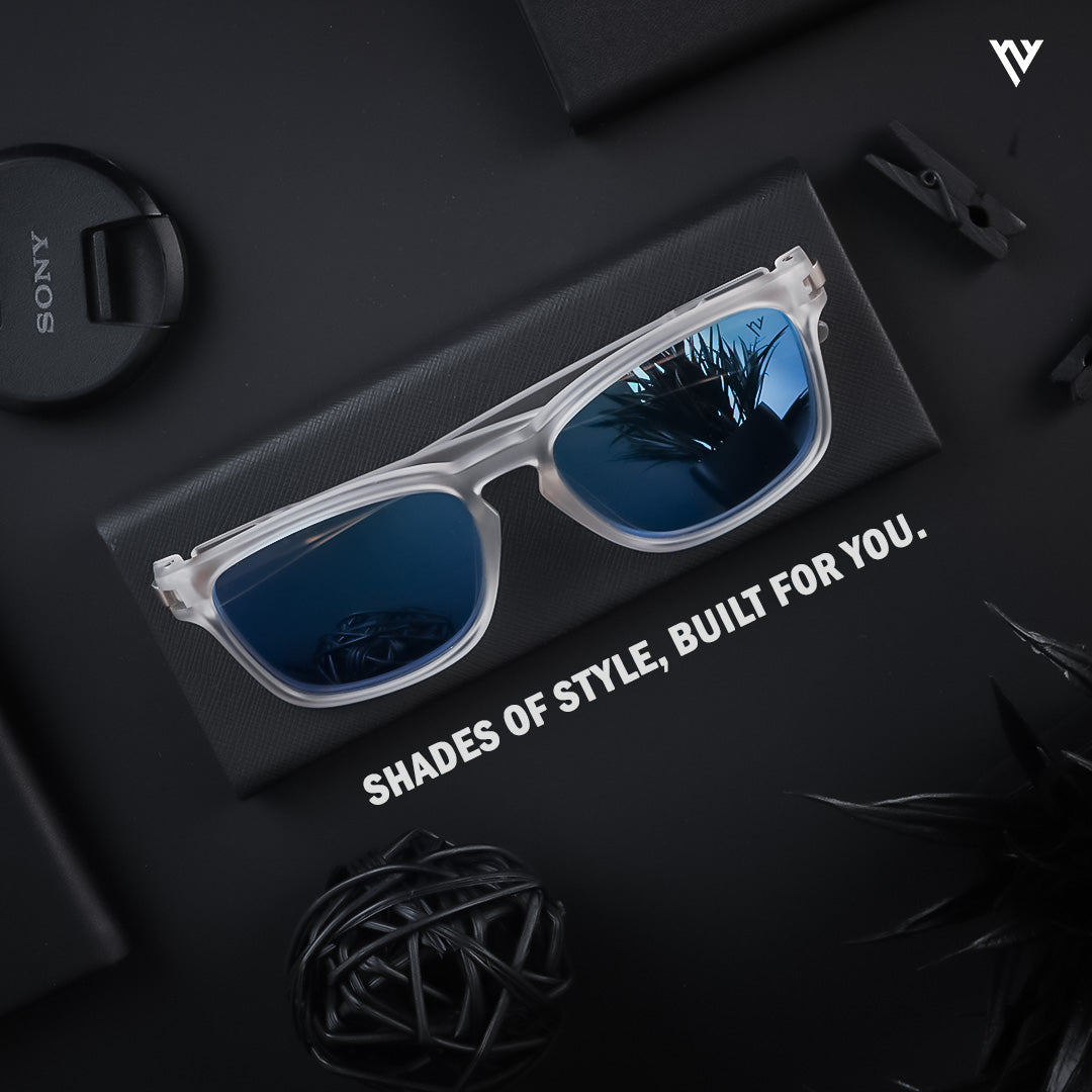 Voyage Exclusive Blue Polarized Wayfarer Sunglasses for Men & Women - PMG3973