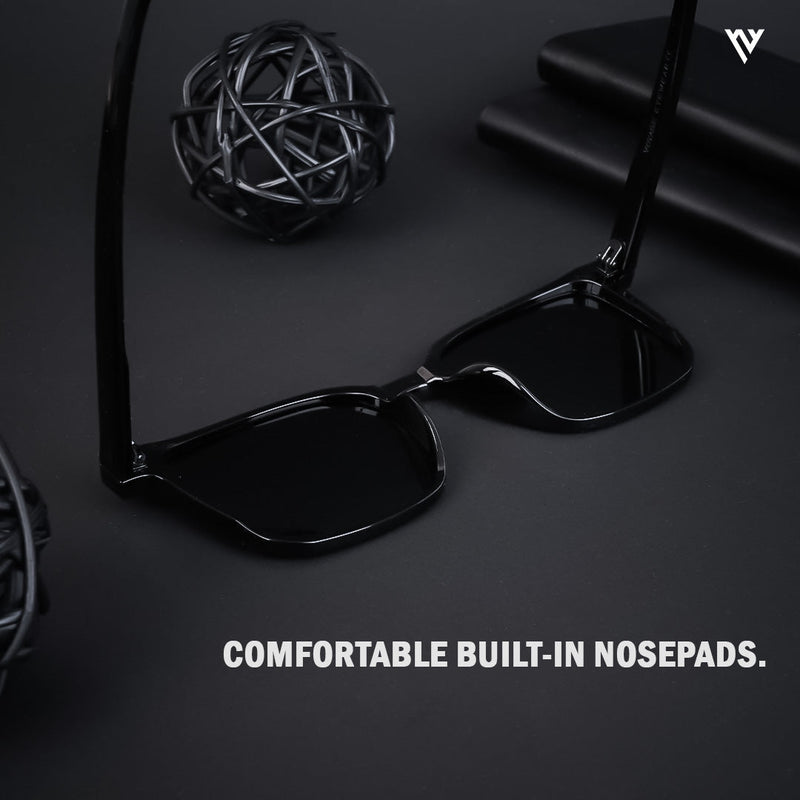 Polarized Black Wayfarer Sunglasses - PMG3722
