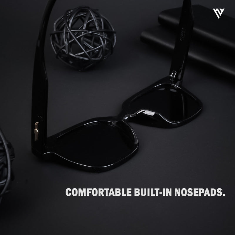 Polarized Black Wayfarer Sunglasses - PMG3721