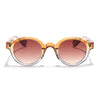 Round Sunglasses for Men & Women (Orange & Clear Lens | Transparent Orange Frame - MG7671)