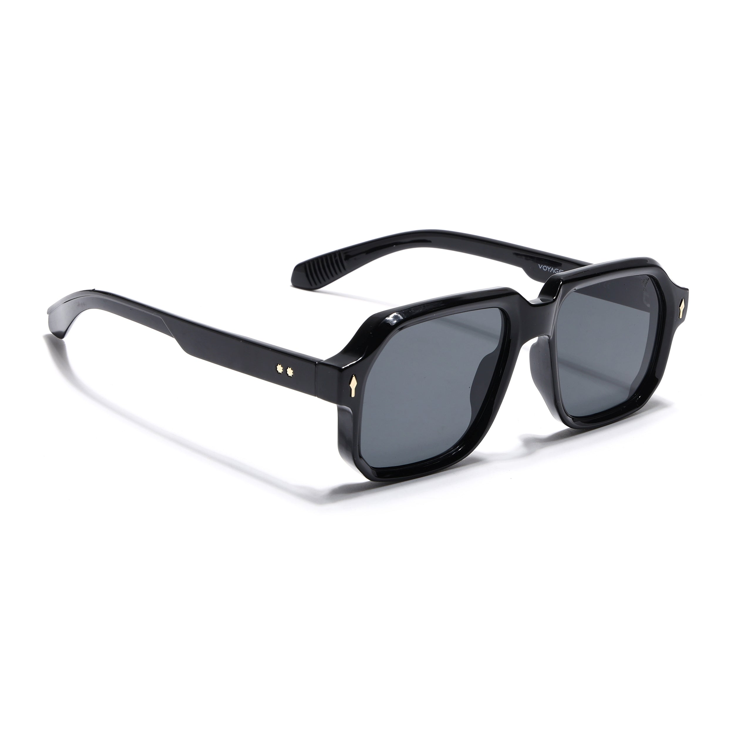 Wayfarer Sunglasses for Men & Women (Black Lens | Black Frame - MG7662)