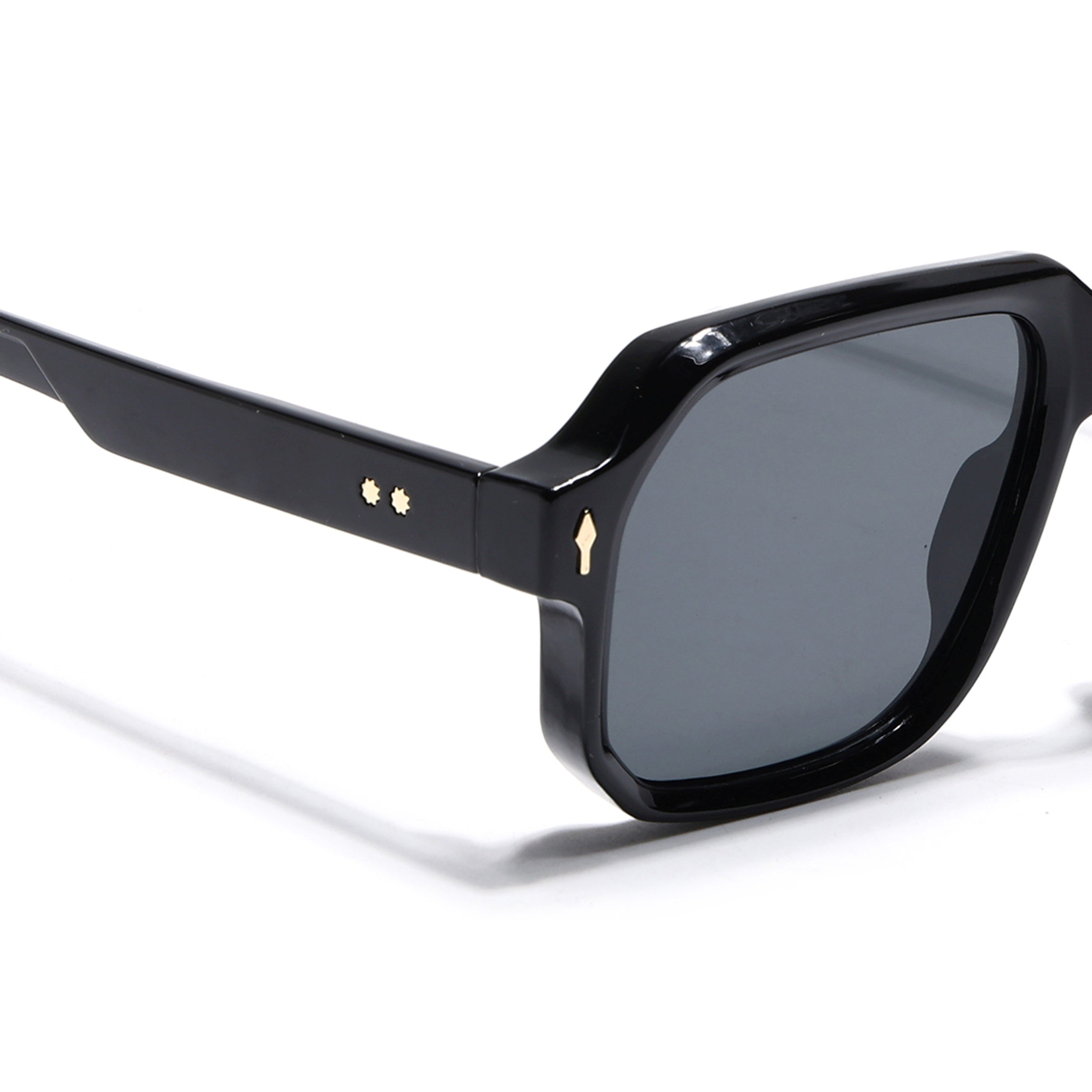 Wayfarer Sunglasses for Men & Women (Black Lens | Black Frame - MG7662)