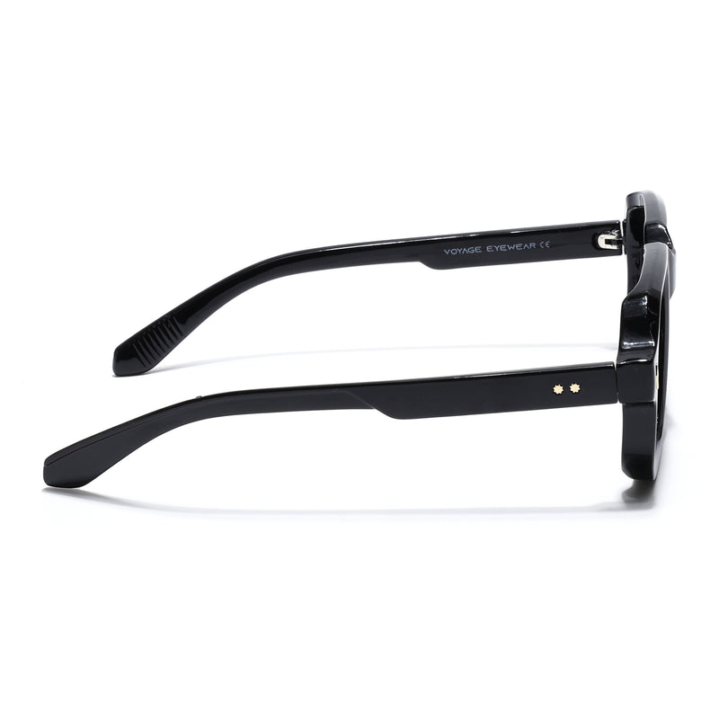 Wayfarer Sunglasses for Men & Women (Black Lens | Black Frame - MG7662)
