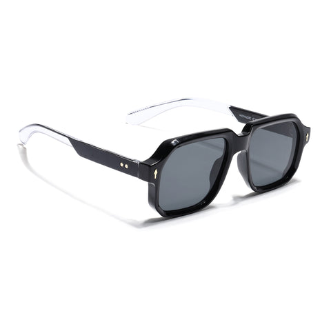 Wayfarer Sunglasses for Men & Women (Black Lens | Black Frame - MG7663)