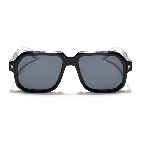 Wayfarer Sunglasses for Men & Women (Black Lens | Black Frame - MG7663)