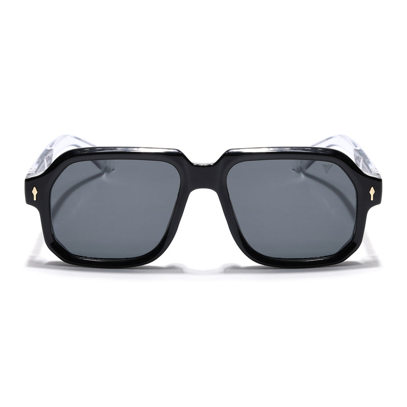 Wayfarer Sunglasses for Men & Women (Black Lens | Black Frame - MG7663)