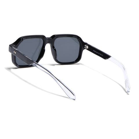 Wayfarer Sunglasses for Men & Women (Black Lens | Black Frame - MG7663)