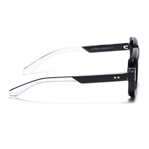 Wayfarer Sunglasses for Men & Women (Black Lens | Black Frame - MG7663)