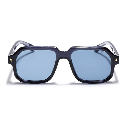 Wayfarer Sunglasses for Men & Women (Blue Lens | Blue Frame - MG7664)
