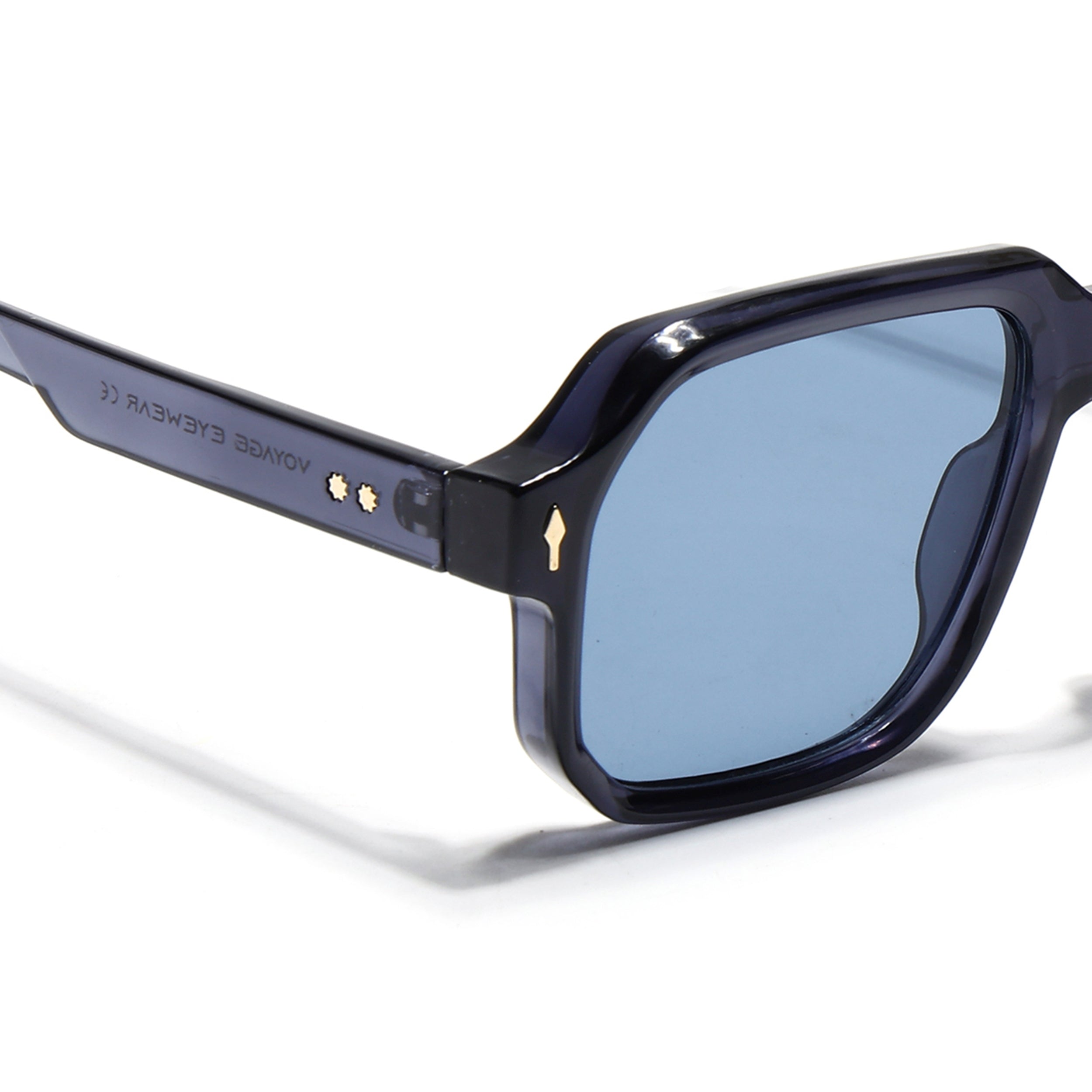 Wayfarer Sunglasses for Men & Women (Blue Lens | Blue Frame - MG7664)
