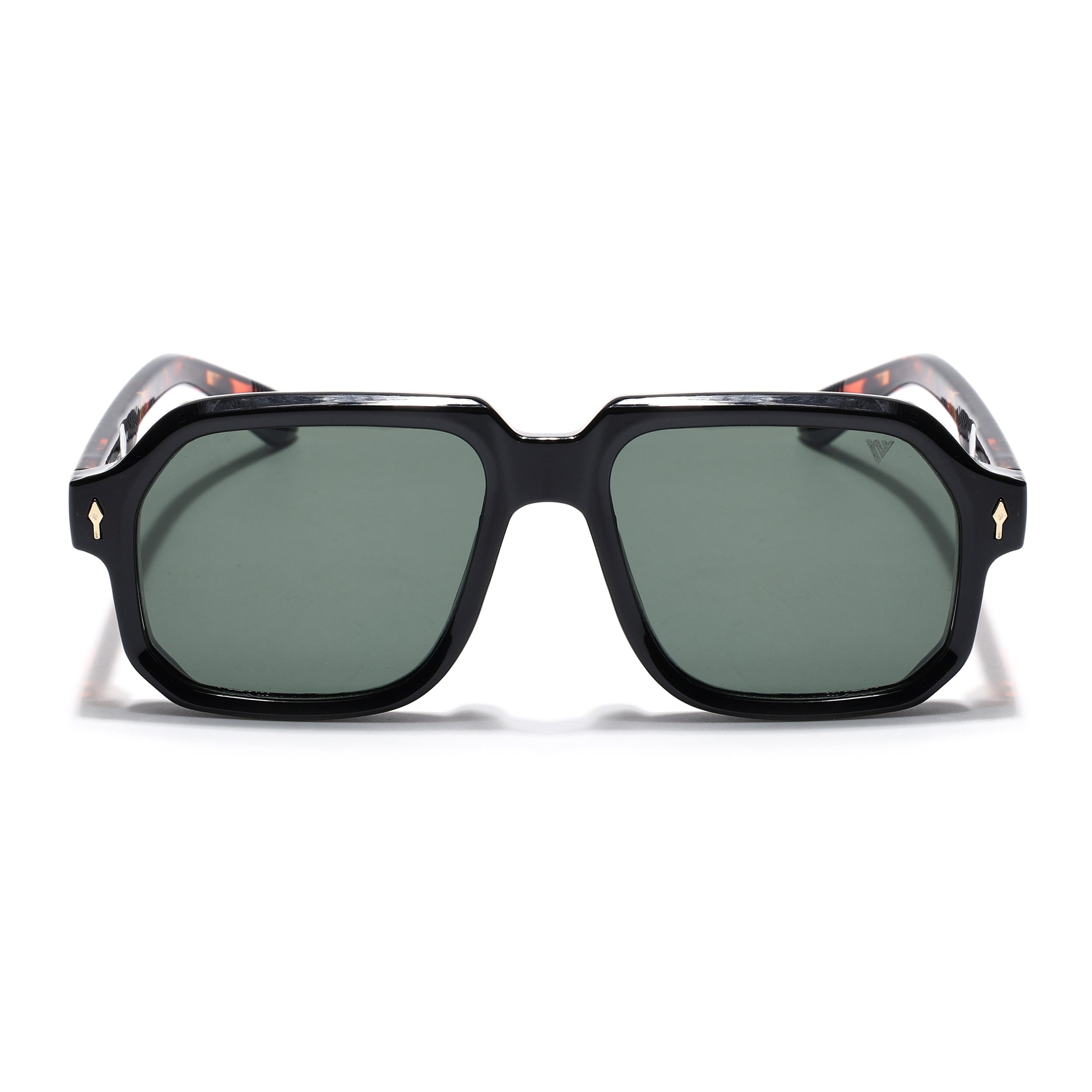 Wayfarer Sunglasses for Men & Women (Green Lens | Black Frame - MG7665)