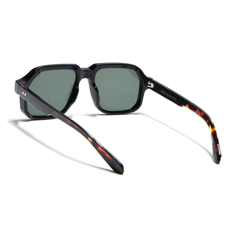 Wayfarer Sunglasses for Men & Women (Green Lens | Black Frame - MG7665)