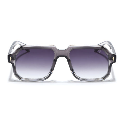Wayfarer Sunglasses for Men & Women (Grey & Clear Lens | Grey & Transparent Frame - MG7666)