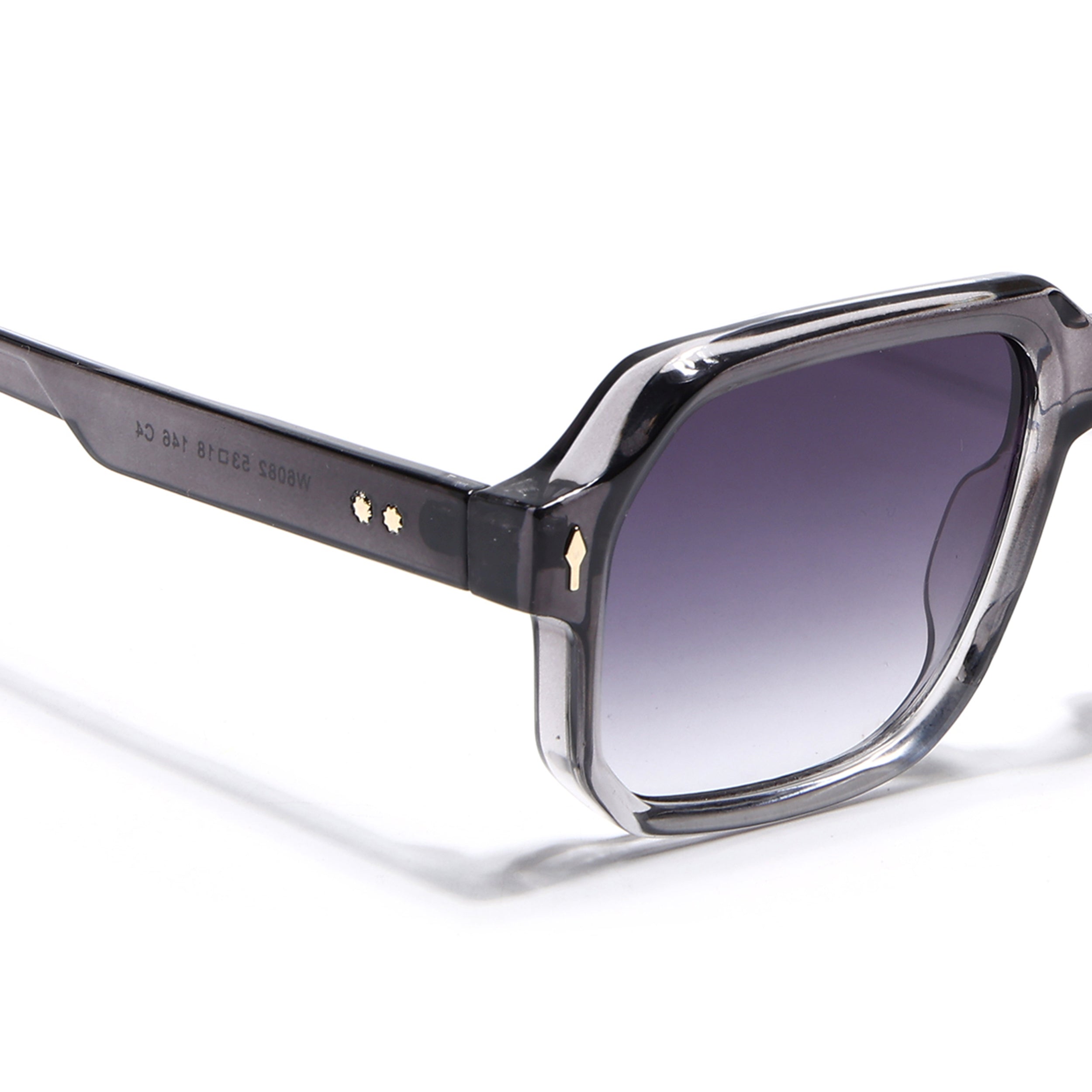 Wayfarer Sunglasses for Men & Women (Grey & Clear Lens | Grey & Transparent Frame - MG7666)