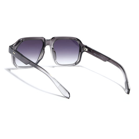 Wayfarer Sunglasses for Men & Women (Grey & Clear Lens | Grey & Transparent Frame - MG7666)