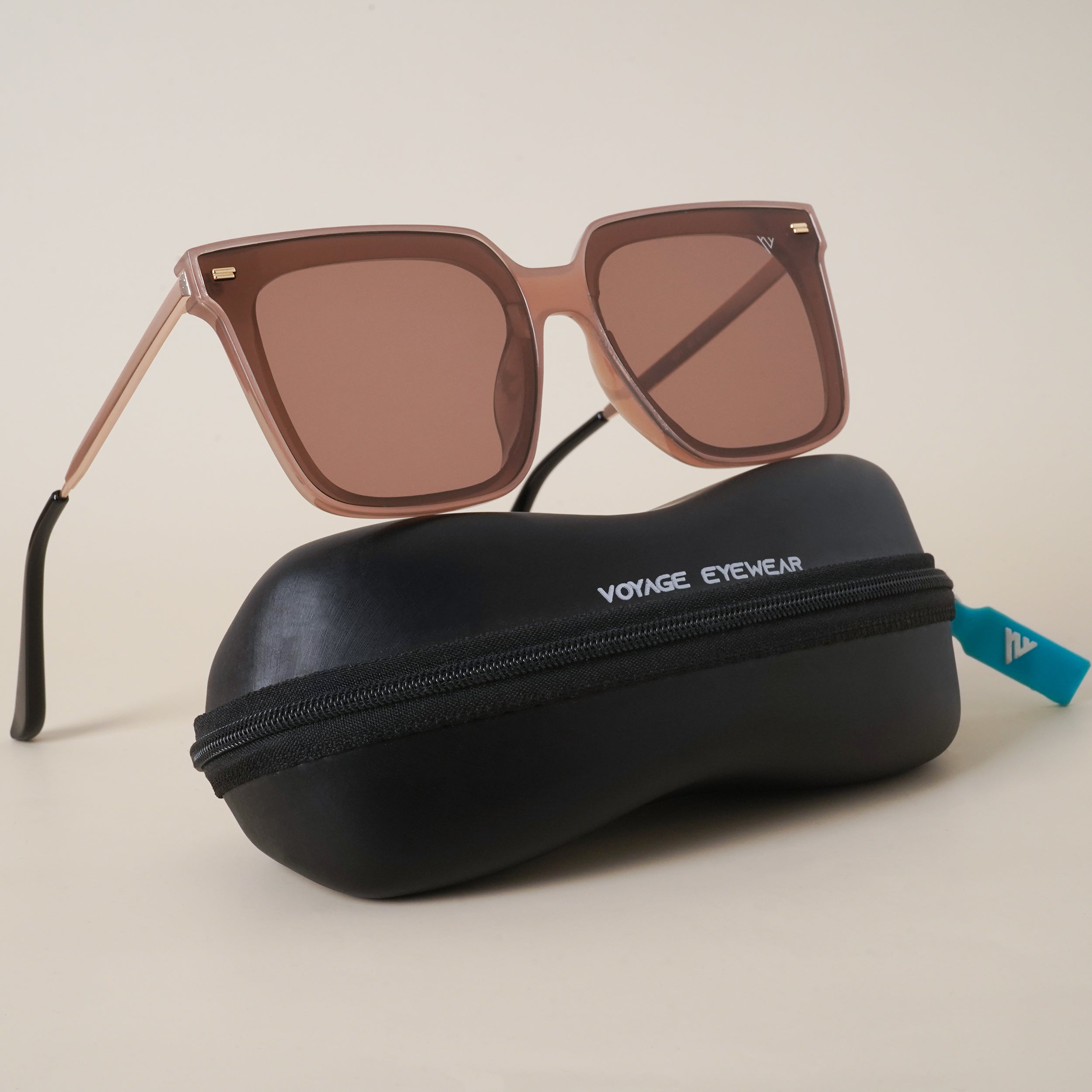 Voyage Brown Designed Wayfarer Sunglasses - MG3882