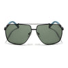 Aviator Polarized Sunglasses for Men & Women (Green Lens | Black Frame - SLPMG7227)