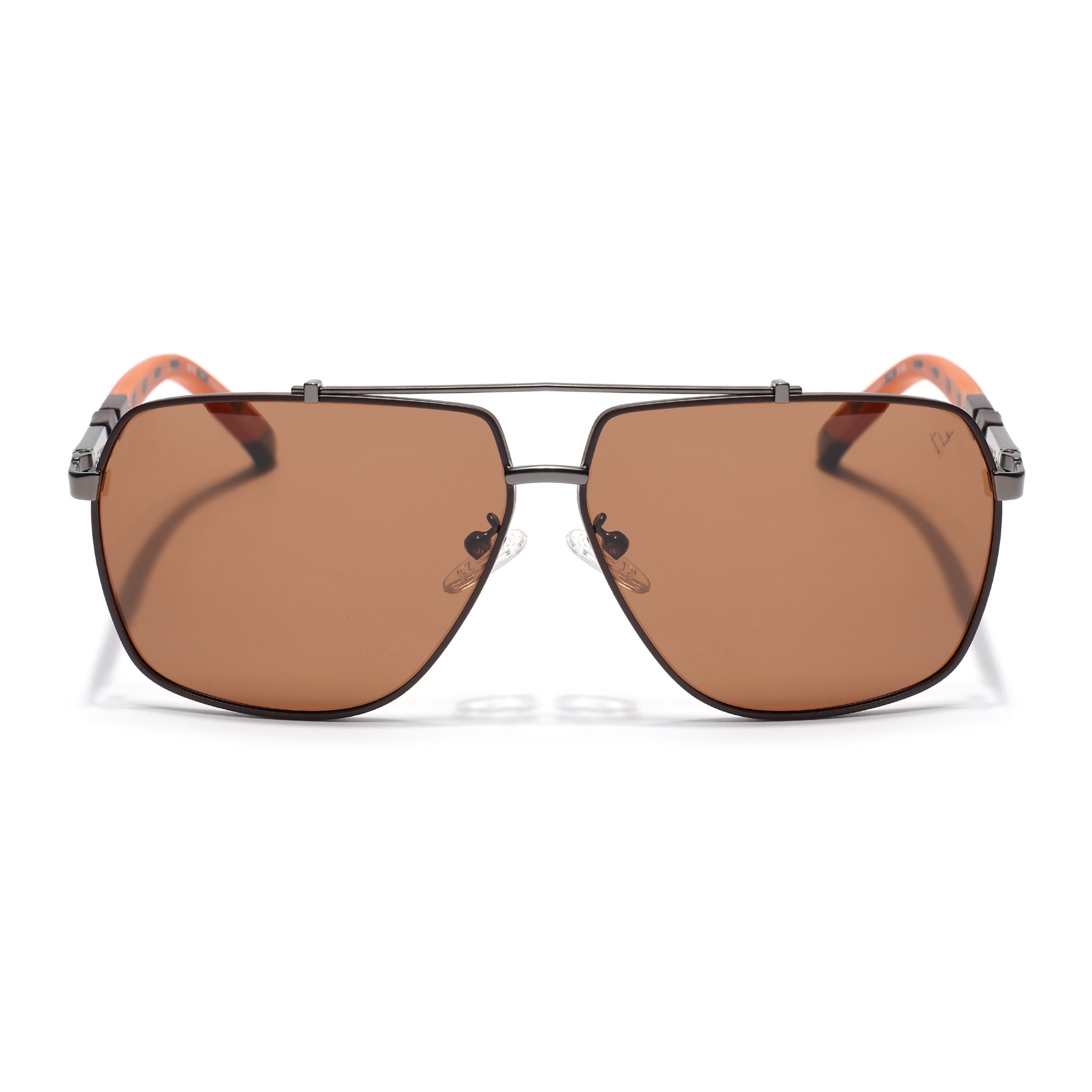 Aviator Polarized Sunglasses for Men & Women (Brown Lens | Brown Frame - SLPMG7228)