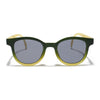 Foldable Round Polarized Sunglasses for Kids -6 yrs To 12 yrs (Black Lens | Green Frame - PMG5914)