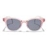 Foldable Round Polarized Sunglasses for Kids -6 yrs To 12 yrs (Black Lens | Baby Pink & Matt White Frame - PMG5918)