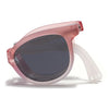 Foldable Round Polarized Sunglasses for Kids -6 yrs To 12 yrs (Black Lens | Baby Pink & Matt White Frame - PMG5918)