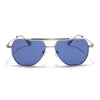 Voyage Select Wayfarer Sunglasses (Blue Lens | Silver Frame - SLPMG6289)