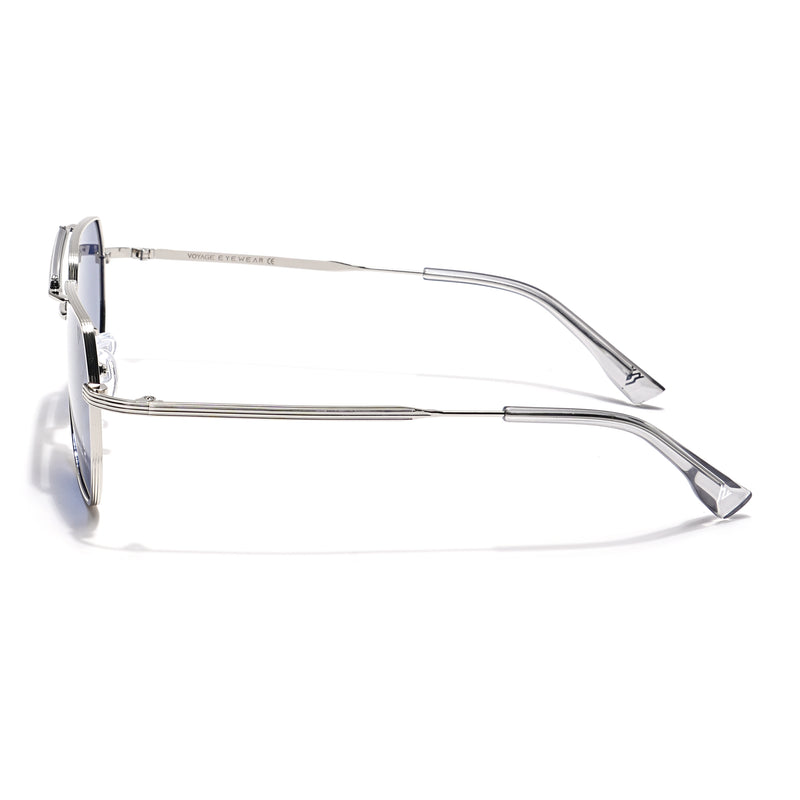Voyage Select Wayfarer Sunglasses (Blue Lens | Silver Frame - SLPMG6289)