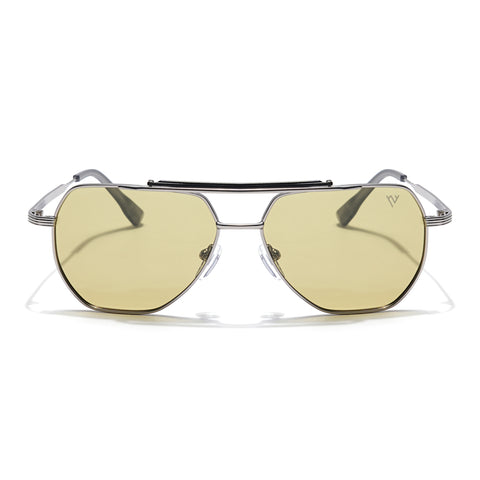Voyage Select Wayfarer Sunglasses (Green Lens | Silver Frame - SLPMG6290)
