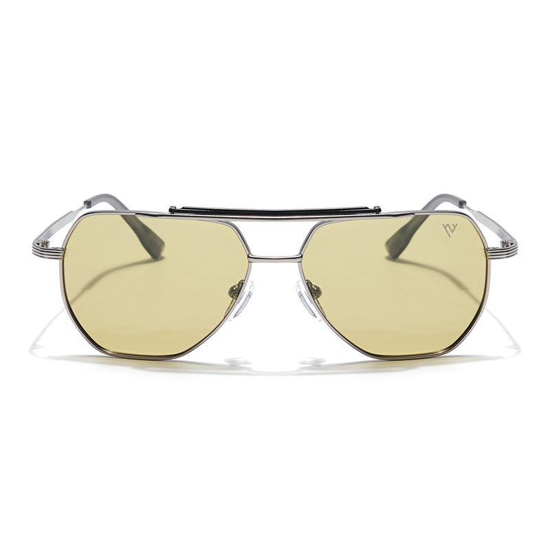 Voyage Select Wayfarer Sunglasses (Green Lens | Silver Frame - SLPMG6290)