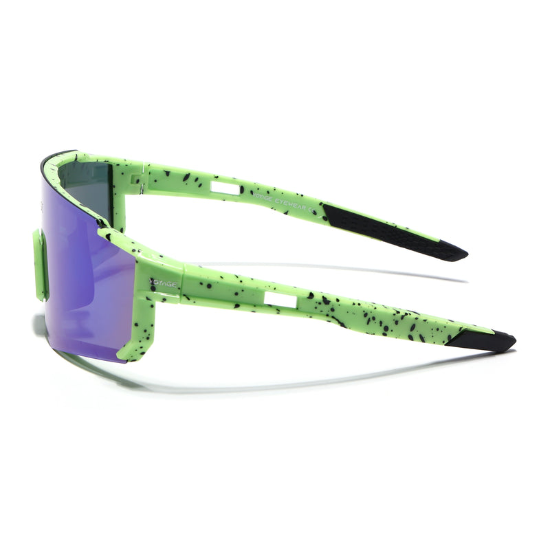Drift Polarized Sunglasses (Multicolor Lens | Green Frame - PMG5596)