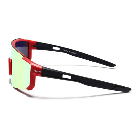 Drift Polarized Sunglasses (Multicolor Lens | Red Frame - PMG5597)