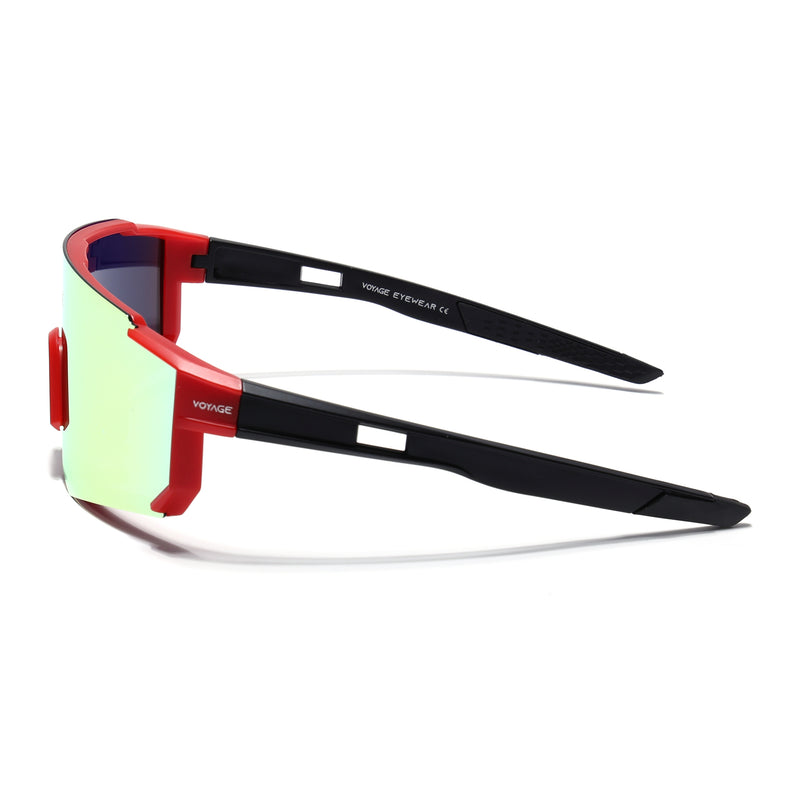 Drift Polarized Sunglasses (Multicolor Lens | Red Frame - PMG5597)