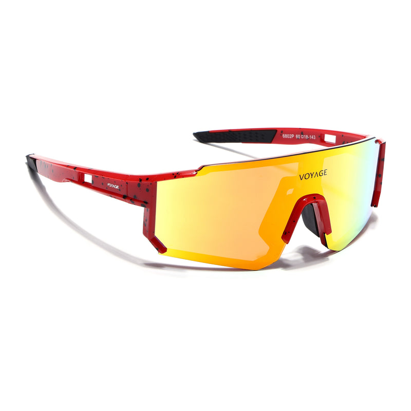 Drift Polarized Sunglasses (Multicolor Lens | Red Frame - PMG5598)
