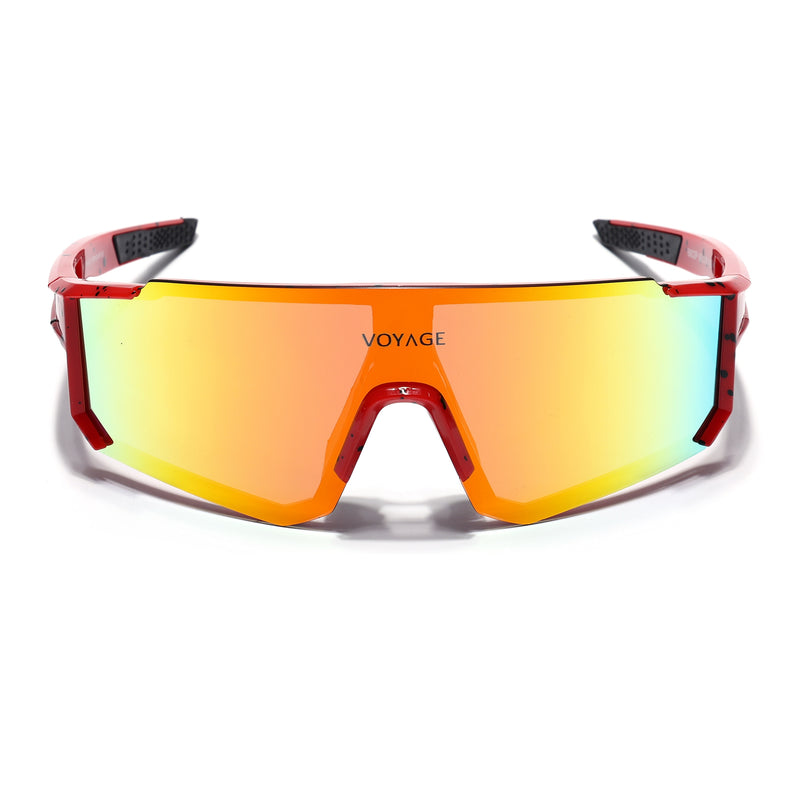 Drift Polarized Sunglasses (Multicolor Lens | Red Frame - PMG5598)