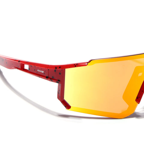 Drift Polarized Sunglasses (Multicolor Lens | Red Frame - PMG5598)