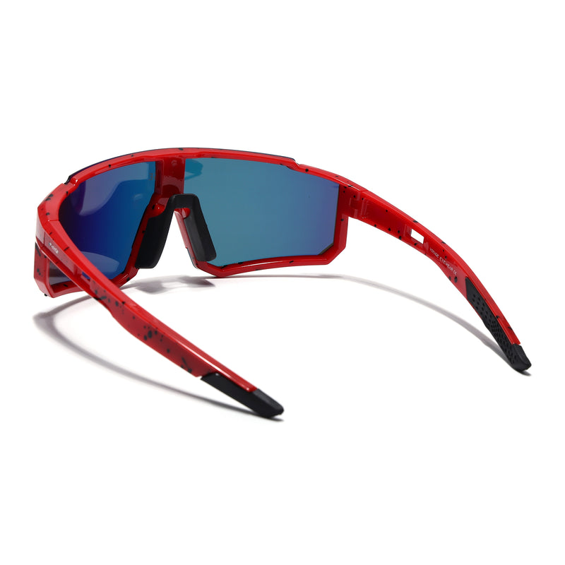 Drift Polarized Sunglasses (Multicolor Lens | Red Frame - PMG5598)