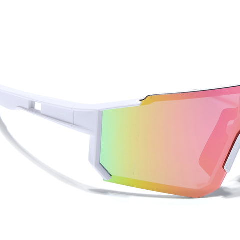 Drift Polarized Sunglasses (Multicolor Lens | White Frame - PMG5599)