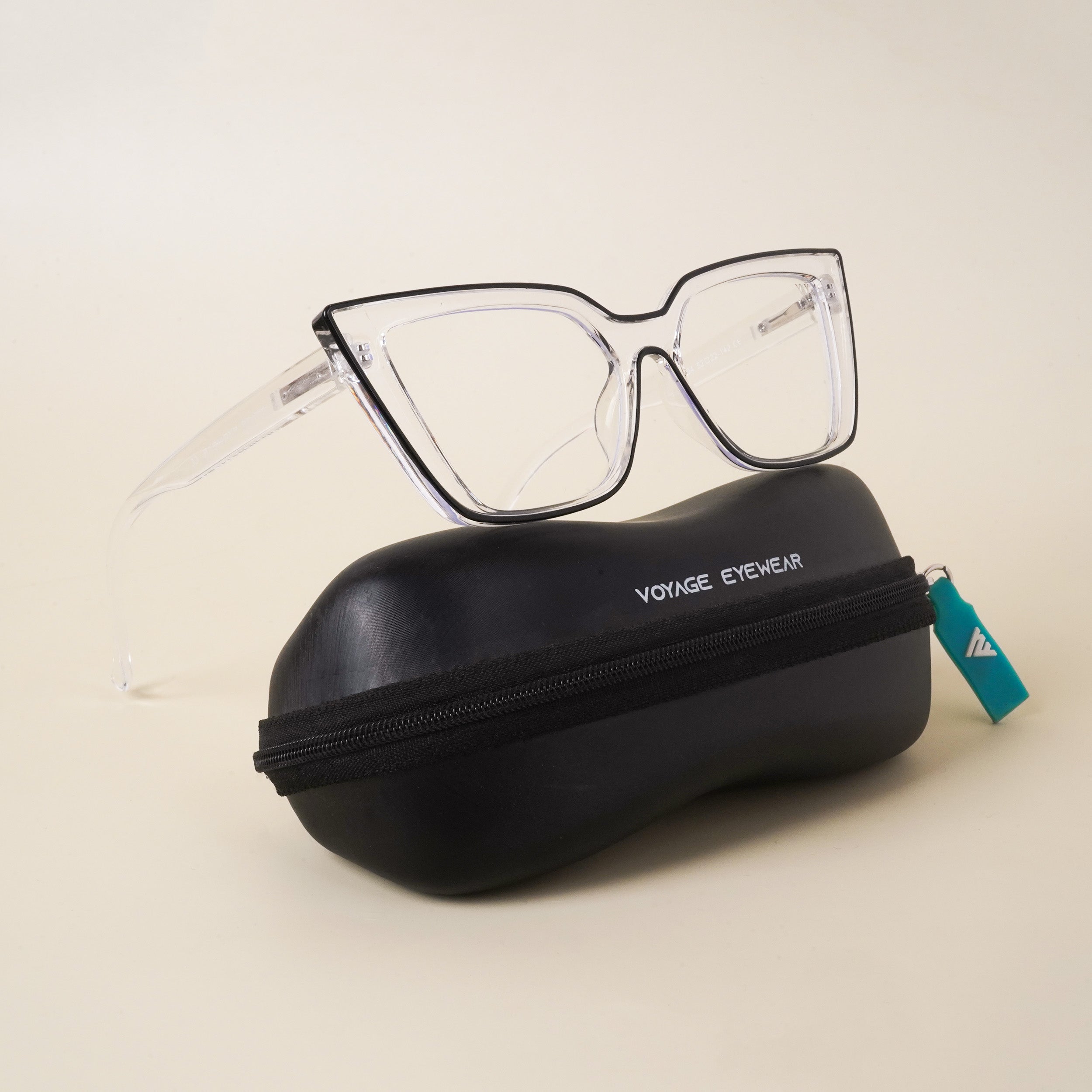 Voyage Black & Clear Cateye Eyeglasses for Women - MG4023