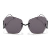 Over Size Sunglasses (Black Lens | Black Frame - MG6430)