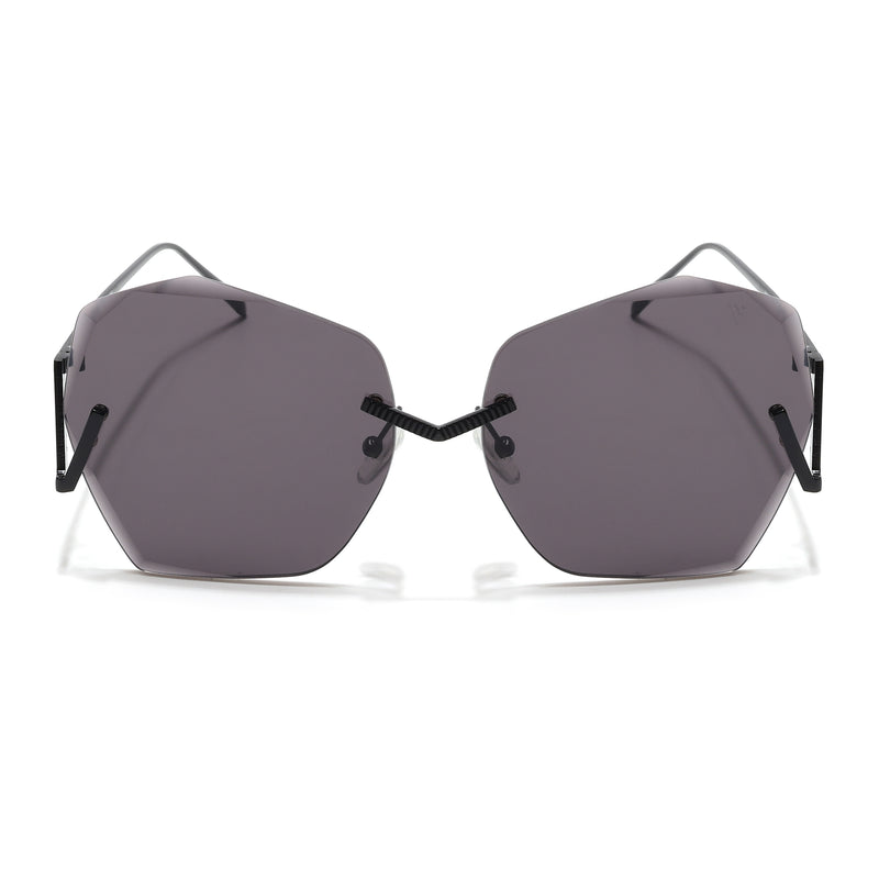 Over Size Sunglasses (Black Lens | Black Frame - MG6430)