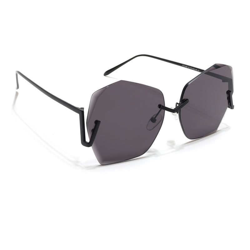 Over Size Sunglasses (Black Lens | Black Frame - MG6430)