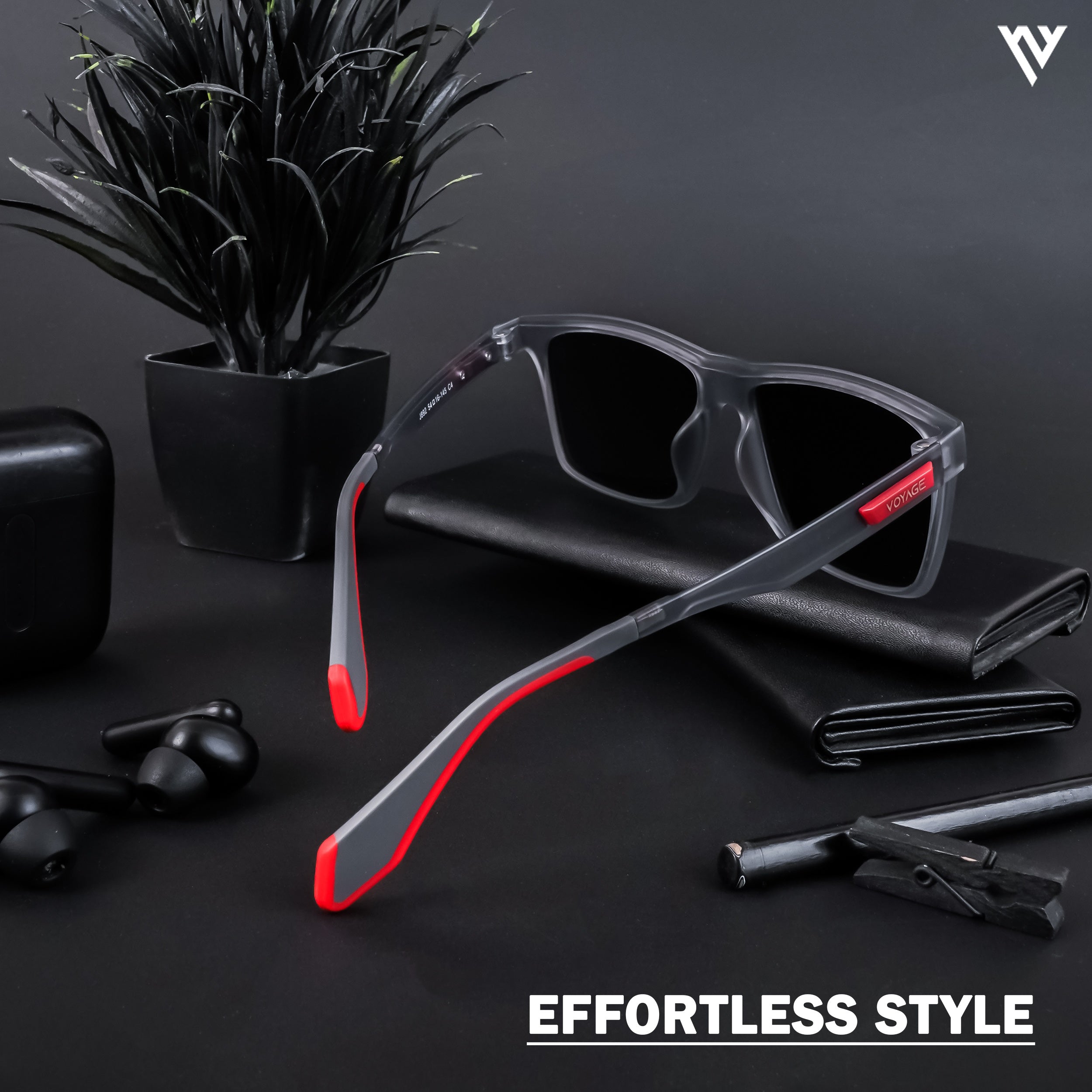 Active Grey Polarized Wayfarer Sunglasses - PMG4475