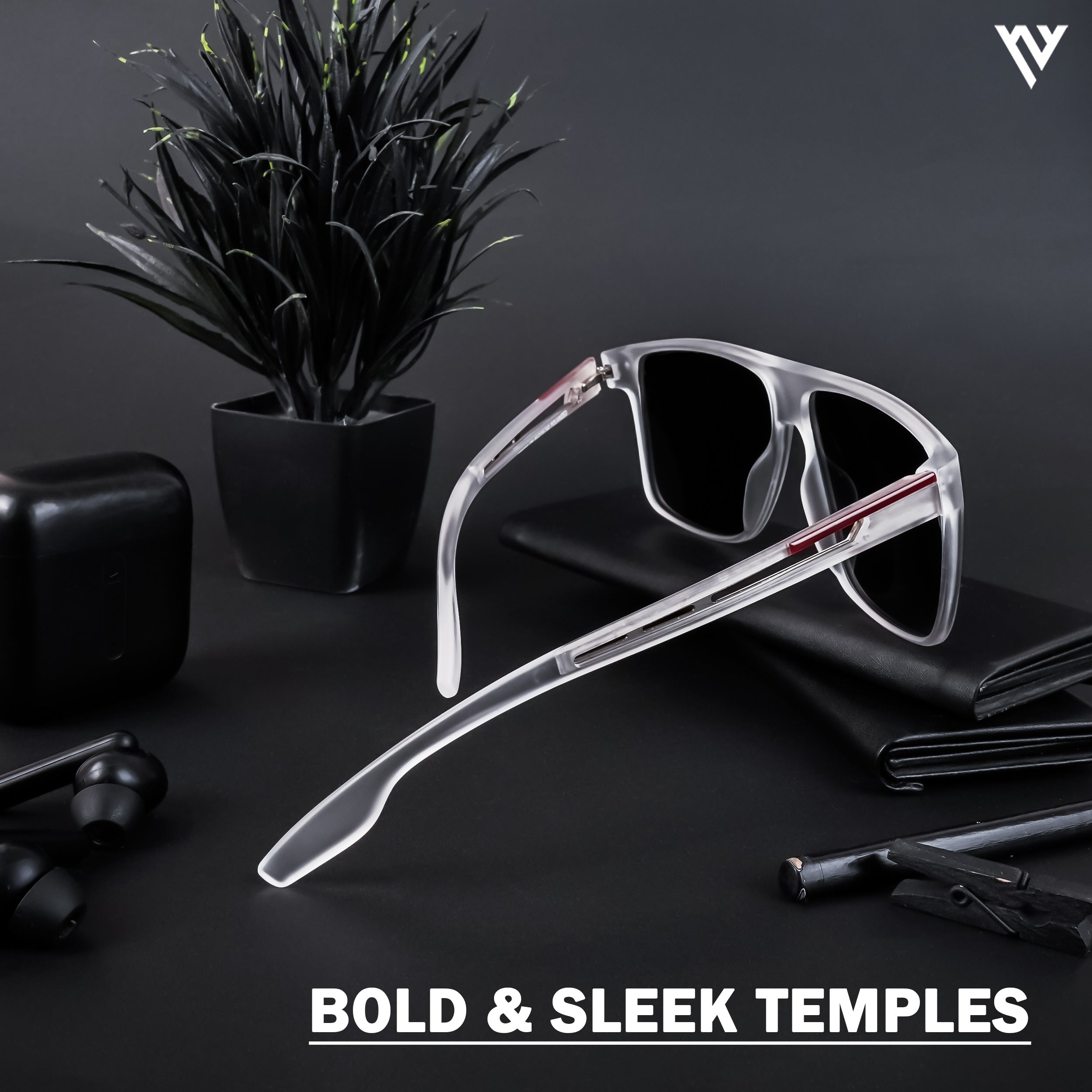 Voyage Exclusive Transparent Polarized Wayfarer Sunglasses for Men & Women (TR8101PMG4309)