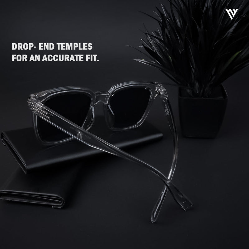 Voyage Exclusive Gradient Grey Polarized Wayfarer Sunglasses - MG4113