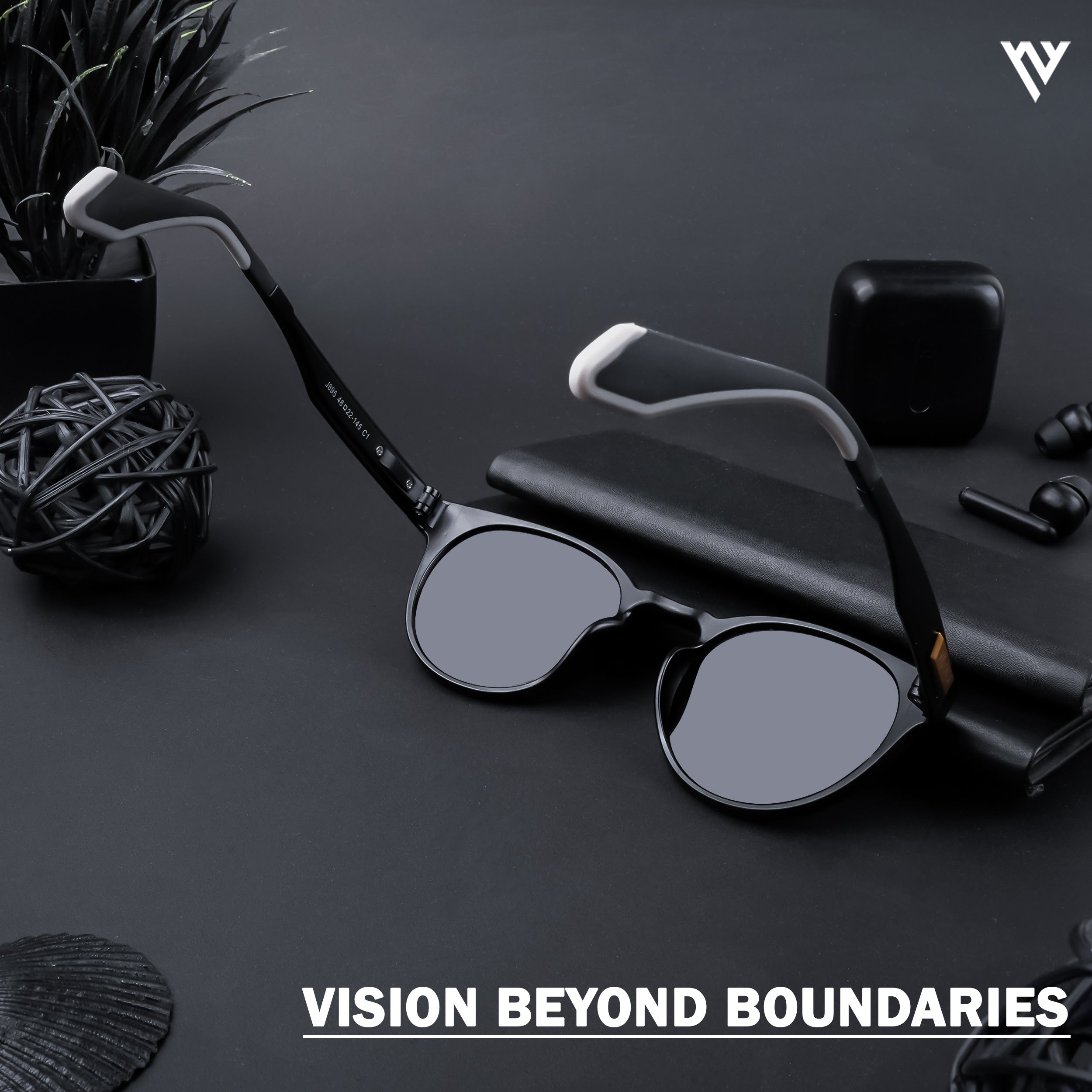 Voyage Exclusive Matt Black Polarized Round Sunglasses for Men & Women (895PMG4456)
