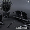 Black & Silver Polarized Wayfarer Sunglasses - PMG4287